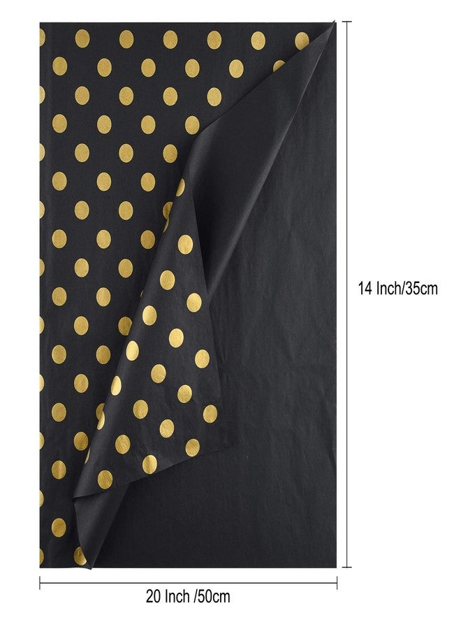 MIAHART 60 Pcs Gold Black Tissue Paper Bulk 3 Style Decorative Metallic Wrapping Paper for Birthday Weddings Christmas Party Decoration, DIY Arts Crafts - Image 2